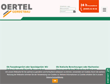 Tablet Screenshot of oertel-geruestbau.de